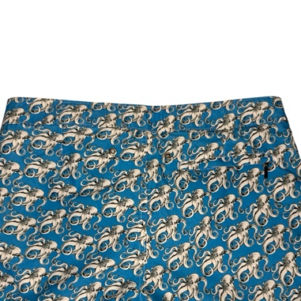 Retromarine Men's Blue Octopus-Pattern Swim Trunks 31 - Picture 8 of 9